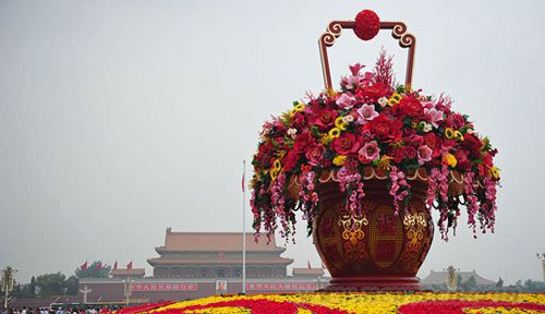 天安門(mén)廣場(chǎng) 花籃 