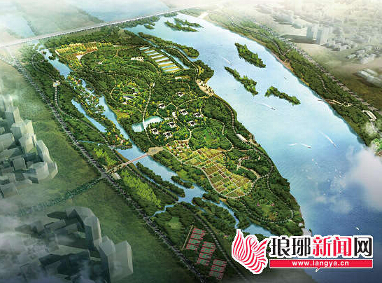 祊河部分景觀(guān)設計俯視圖