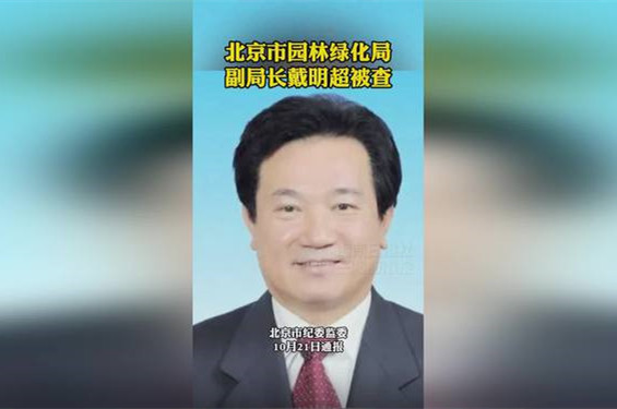 北京市園林綠化局原副局長(cháng)戴明超接受審查調查